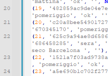 Regola Regex Per Poter Togliere L’indice Da Una Esportazione Di Data Base