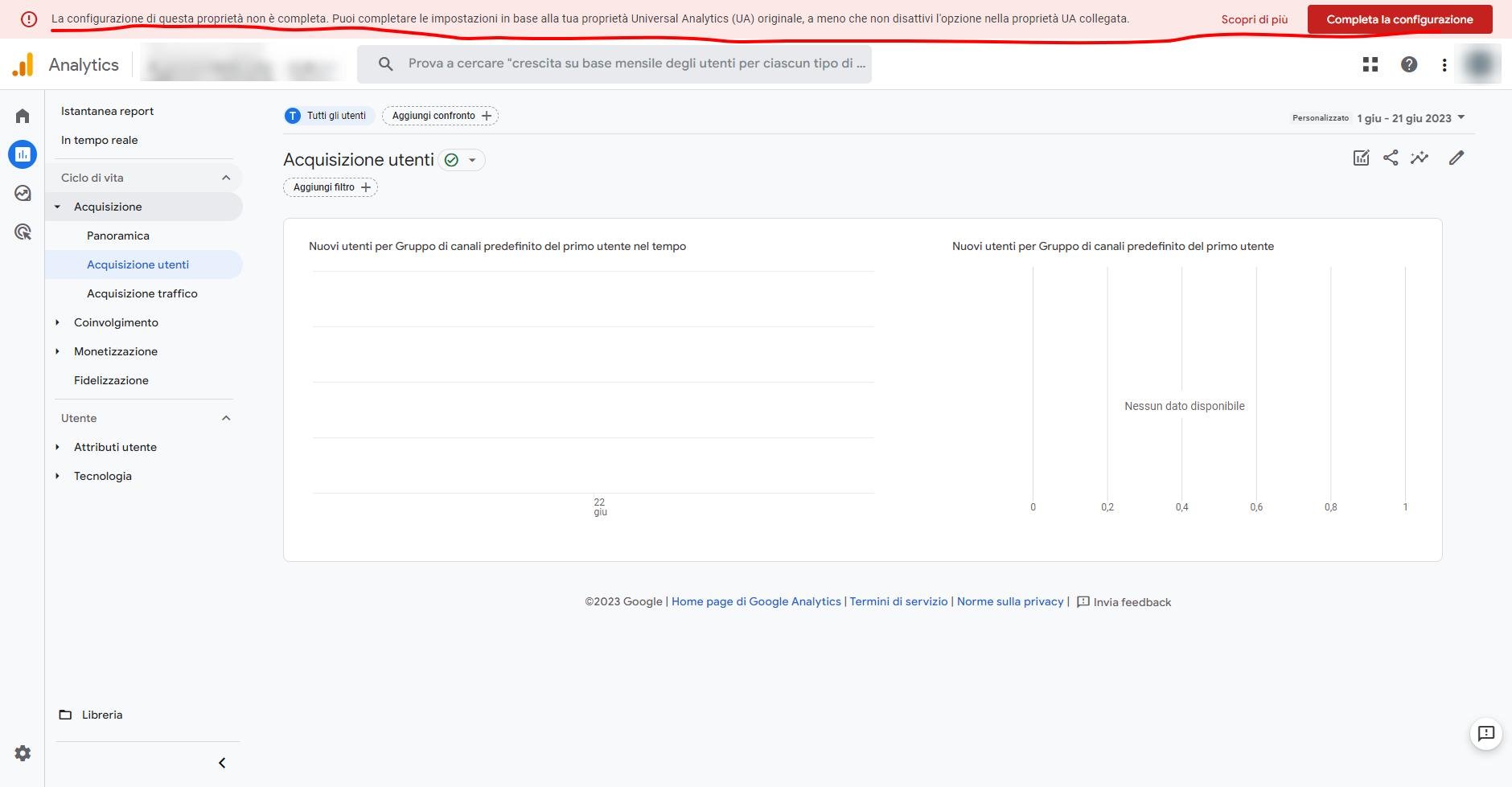 Come Rimuovere Le Notifiche Di Ga4: La Configurazione Di Questa Proprietà Non è Completa