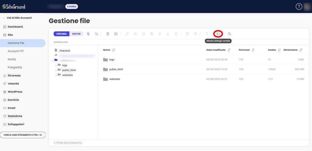 Siteground: È Necessario Un Intervento Immediato: Il Tuo Piano Hosting Eccede La Quota Di Spazio Consentita